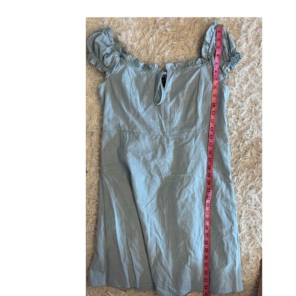 Derek Heart Junior's Sz XL/Women's Sz L Blue Sweetheart Neck Keyhole Dress #0425 - Picture 7 of 10